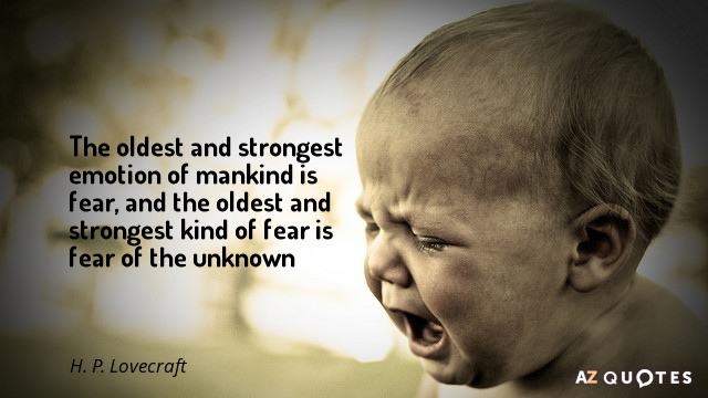 H. P. Lovecraft quote: The oldest and strongest emotion of mankind is fear, and the oldest...