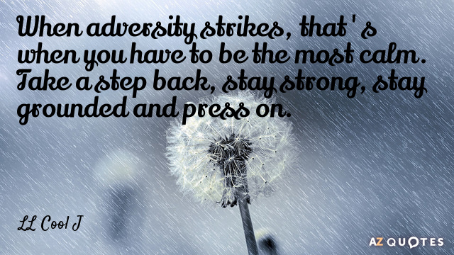 LL Cool J quote: When adversity strikes, that's when you have to be the most calm...