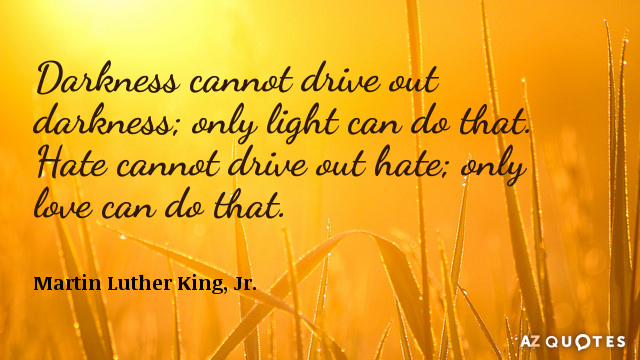 Martin Luther King Jr Quote Darkness Cannot Drive Out Darkness Only Light