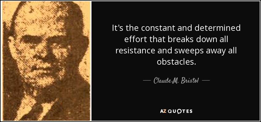Image result for Persistence breaks down the resistance