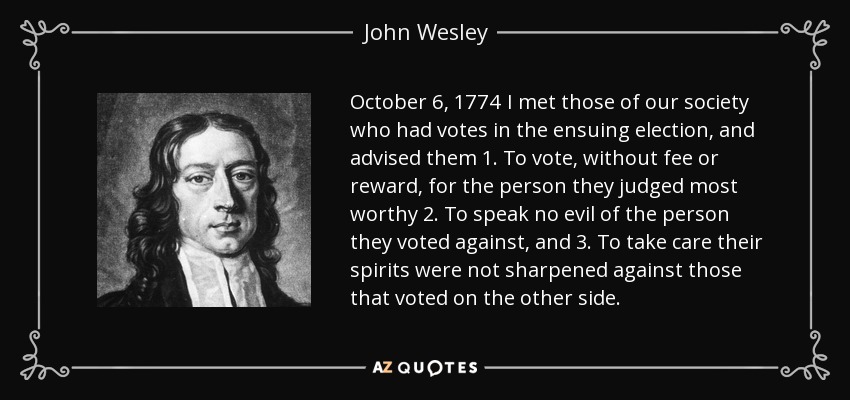 John Wesley on Voting
