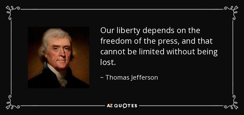 Image result for freedom of press quotes
