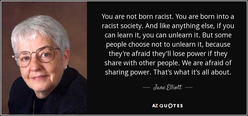 Jane elliott teaches exercise against racism essay