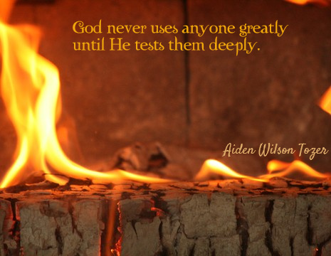 God never uses anyone greatly until He tests them deeply. - Aiden Wilson Tozer