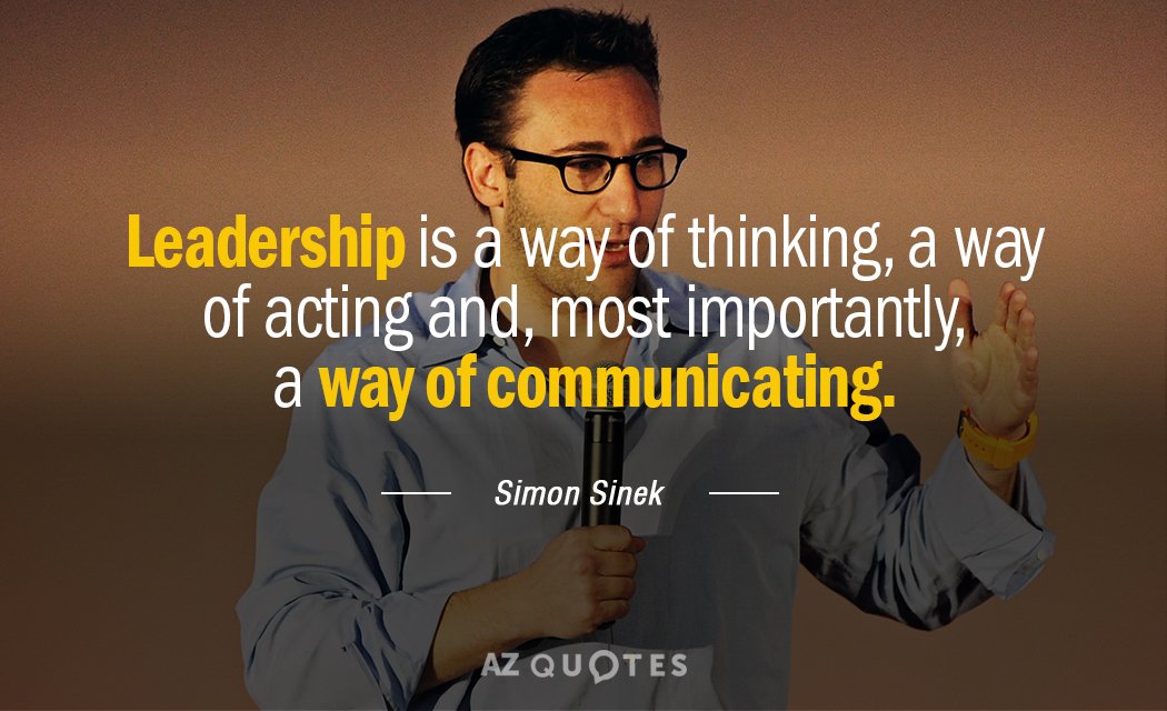 Simon Sinek quote: Leadership is a way of thinking, a way of acting and, most importantly...