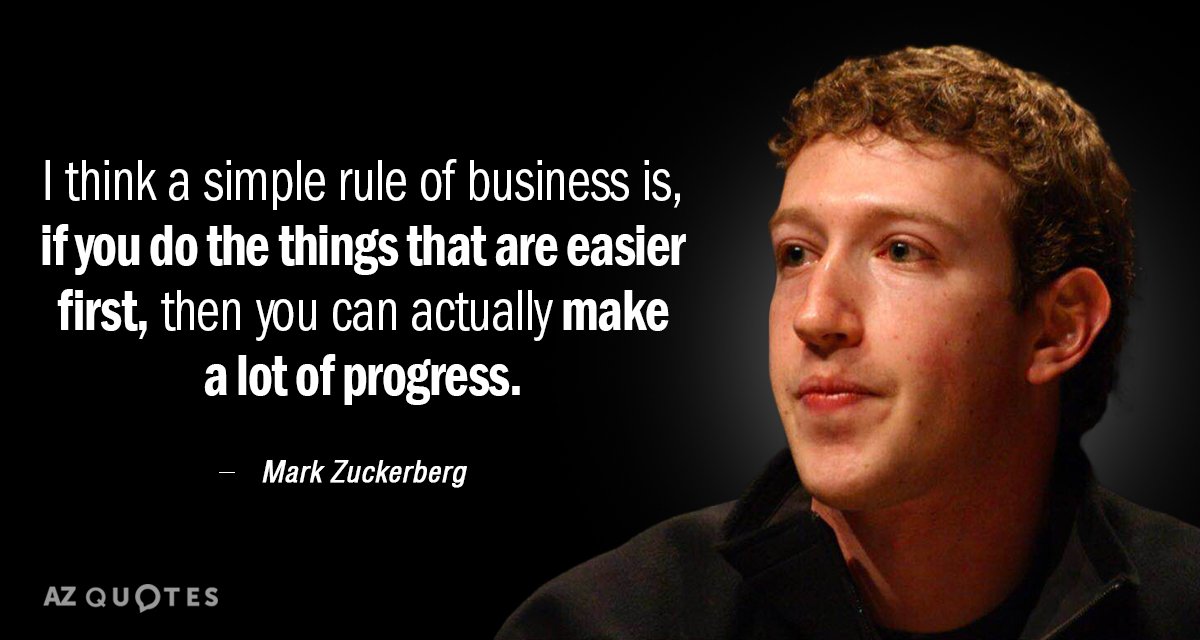 Mark Zuckerberg quote: I think a simple rule of business is, if you do the things...
