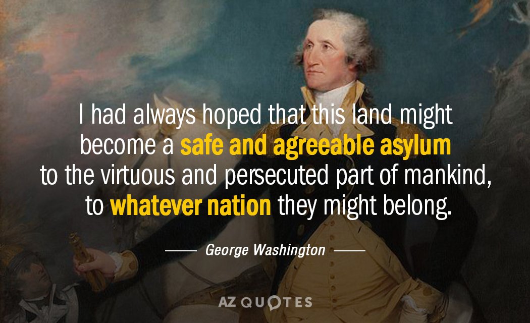 George Washington quote: I had always hoped that this land might become a safe and agreeable...
