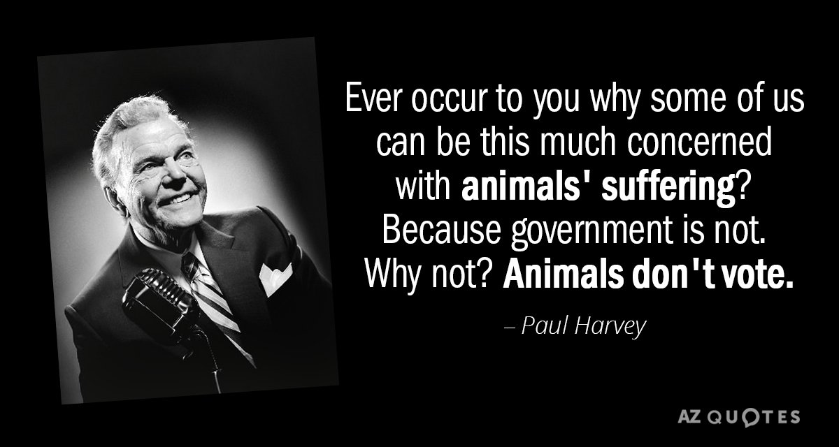 Paul Harvey quote: Ever occur to you why some of us can be this much concerned...