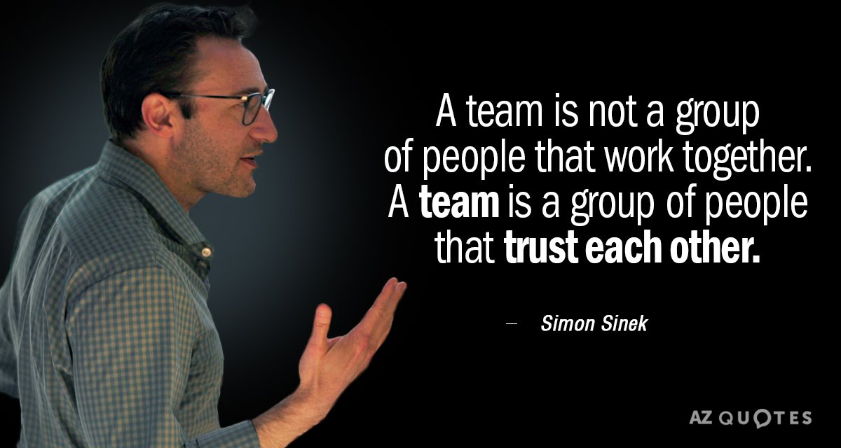 Simon Sinek quote: A team is not a group of people that work together. A team...