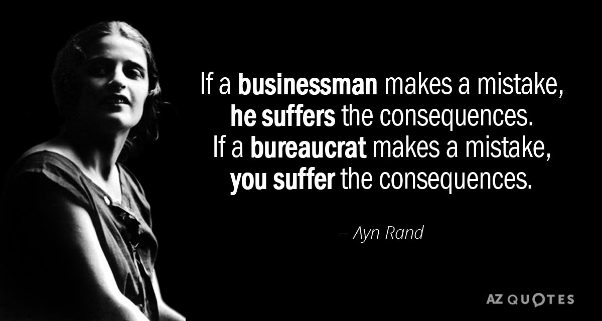 Ayn Rand quote: A businessman cannot force you to buy his product; if he makes a...