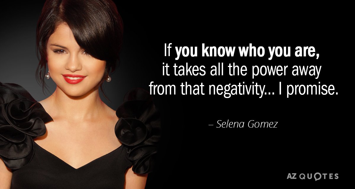 Selena Gomez quote: If you know who you are, it takes all the power away from...