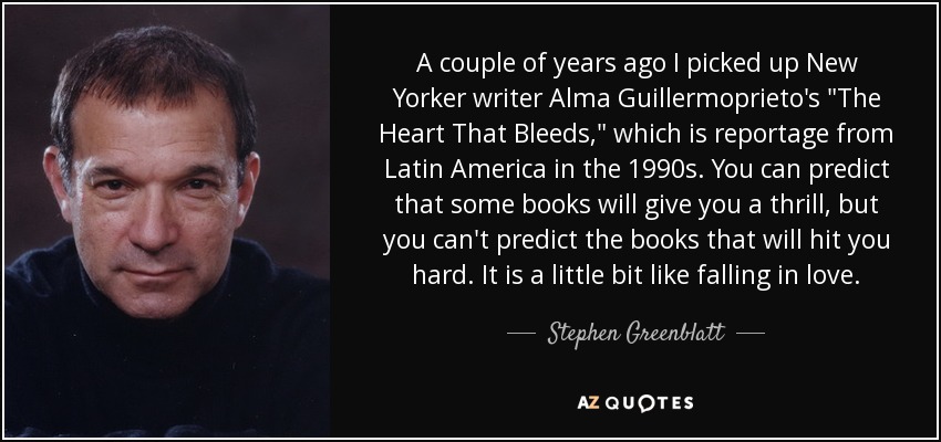 A couple of years ago I picked up New Yorker writer Alma Guillermoprieto's 