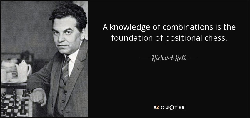A knowledge of combinations is the foundation of positional chess. - Richard Reti