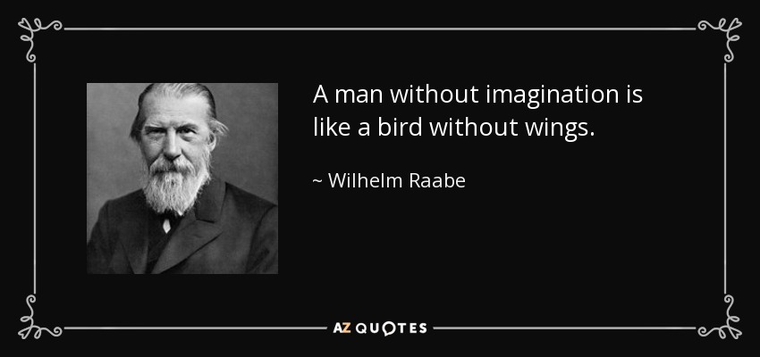 A man without imagination is like a bird without wings. - Wilhelm Raabe