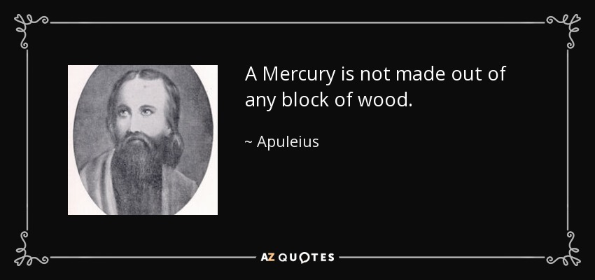A Mercury is not made out of any block of wood. - Apuleius