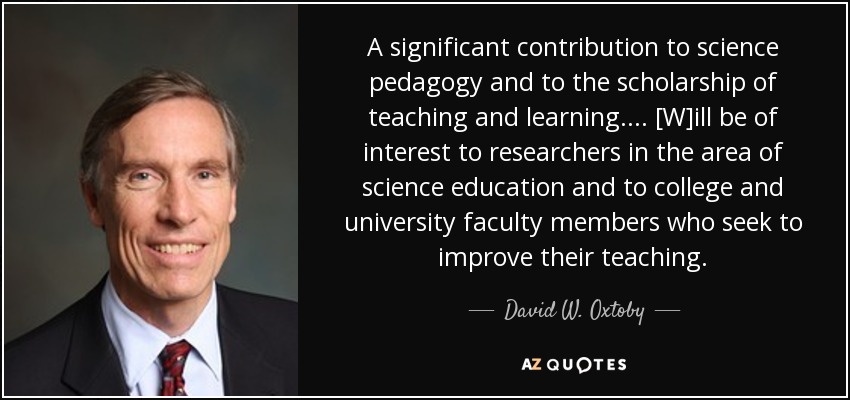 A significant contribution to science pedagogy and to the scholarship of teaching and learning. ... [W]ill be of interest to researchers in the area of science education and to college and university faculty members who seek to improve their teaching. - David W. Oxtoby