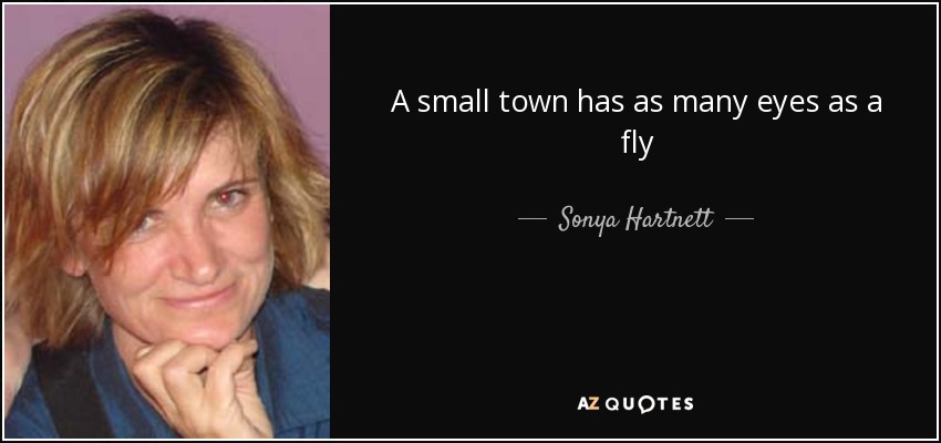 A small town has as many eyes as a fly - Sonya Hartnett