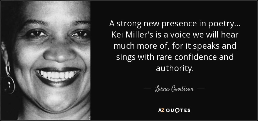 A strong new presence in poetry . . . Kei Miller's is a voice we will hear much more of, for it speaks and sings with rare confidence and authority. - Lorna Goodison