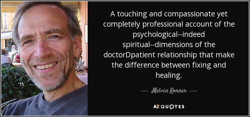 A touching and compassionate yet completely professional account of the psychological--indeed spiritual--dimensions of the doctorDpatient relationship that make the difference between fixing and healing. - Melvin Konner