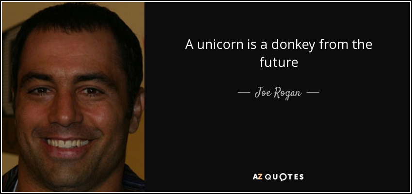 A unicorn is a donkey from the future - Joe Rogan