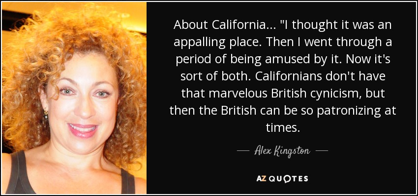 About California... 
