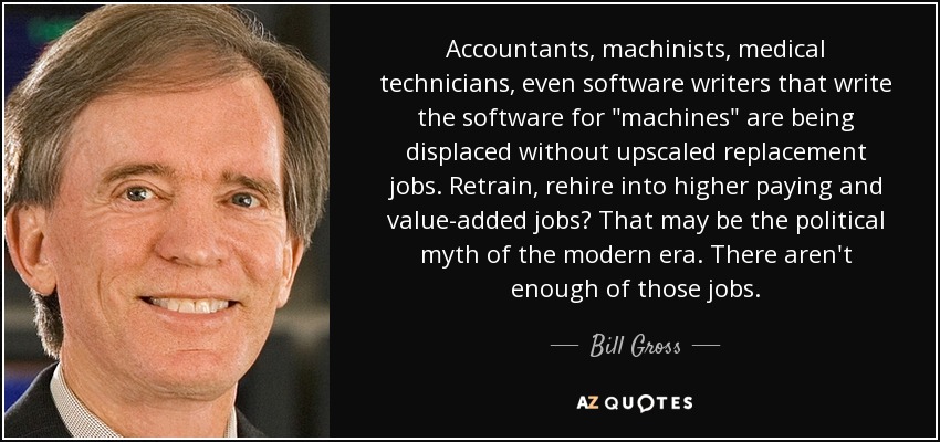 Accountants, machinists, medical technicians, even software writers that write the software for 