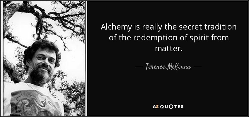 Alchemy is really the secret tradition of the redemption of spirit from matter. - Terence McKenna