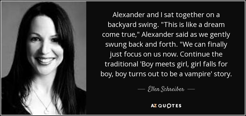Alexander and I sat together on a backyard swing. 