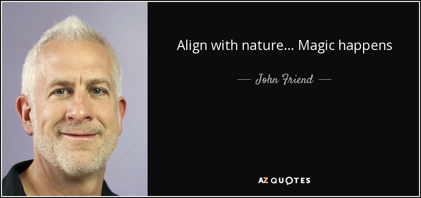 Align with nature... Magic happens - John Friend