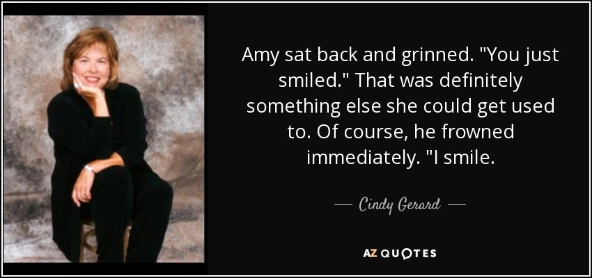 Amy sat back and grinned. 