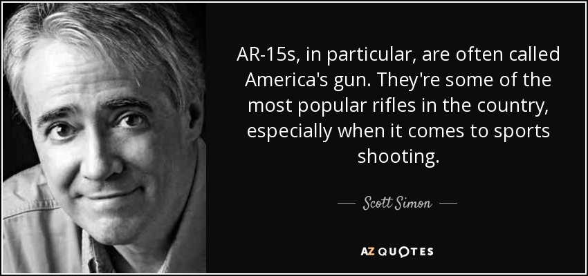 AR-15s, in particular, are often called America's gun. They're some of the most popular rifles in the country, especially when it comes to sports shooting. - Scott Simon