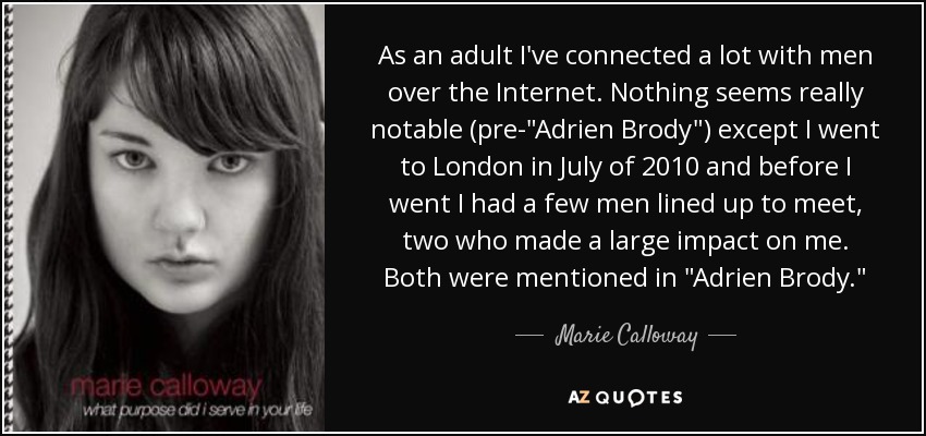 As an adult I've connected a lot with men over the Internet. Nothing seems really notable (pre-