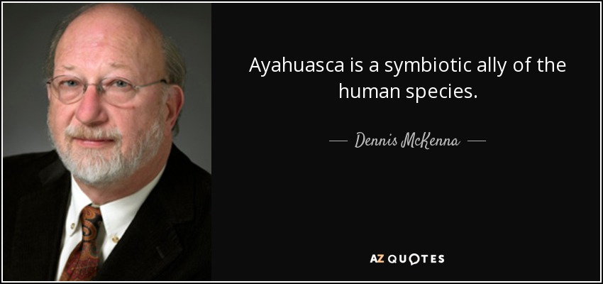 Ayahuasca is a symbiotic ally of the human species. - Dennis McKenna