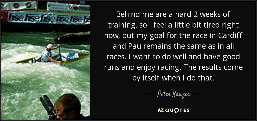 Behind me are a hard 2 weeks of training, so I feel a little bit tired right now, but my goal for the race in Cardiff and Pau remains the same as in all races. I want to do well and have good runs and enjoy racing. The results come by itself when I do that. - Peter Kauzer