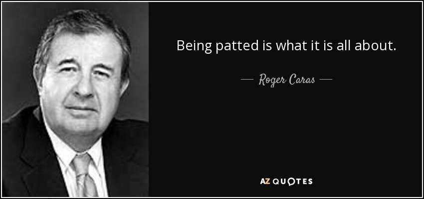 Being patted is what it is all about. - Roger Caras