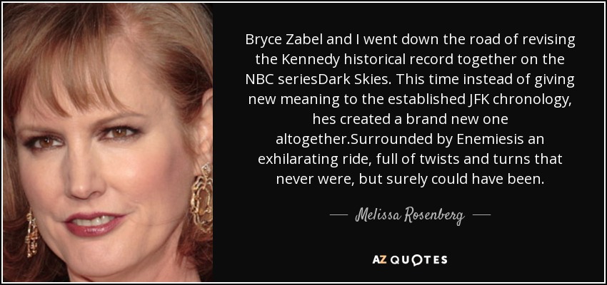 Bryce Zabel and I went down the road of revising the Kennedy historical record together on the NBC seriesDark Skies. This time instead of giving new meaning to the established JFK chronology, hes created a brand new one altogether.Surrounded by Enemiesis an exhilarating ride, full of twists and turns that never were, but surely could have been. - Melissa Rosenberg