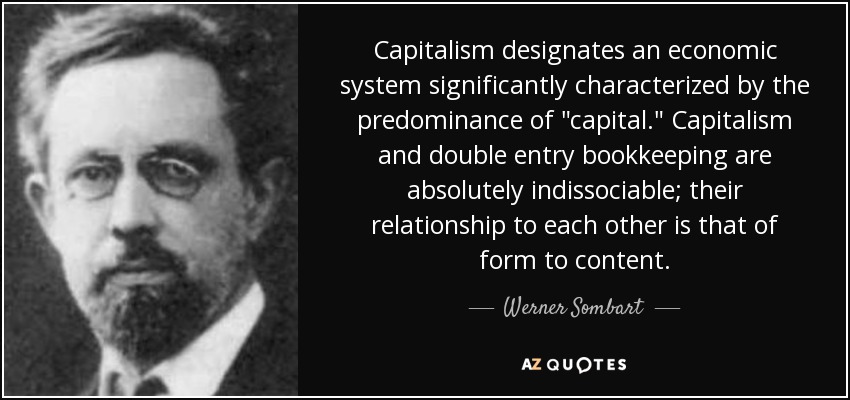 Capitalism designates an economic system significantly characterized by the predominance of 