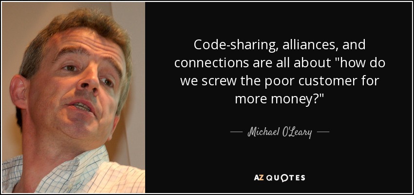 Code-sharing, alliances, and connections are all about 