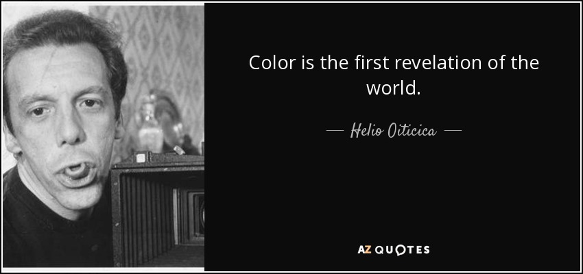 Color is the first revelation of the world. - Helio Oiticica
