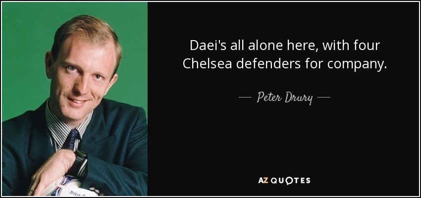 Daei's all alone here, with four Chelsea defenders for company. - Peter Drury