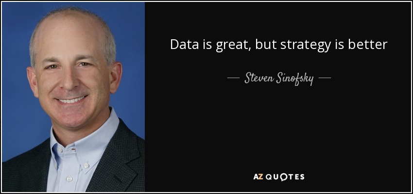 Data is great, but strategy is better - Steven Sinofsky
