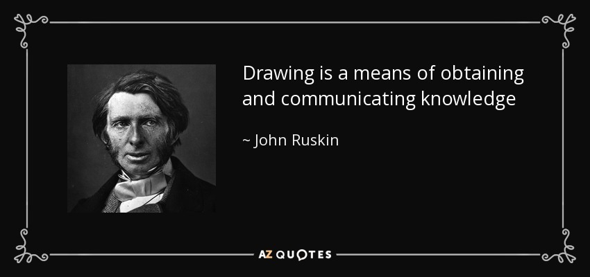 Drawing is a means of obtaining and communicating knowledge - John Ruskin