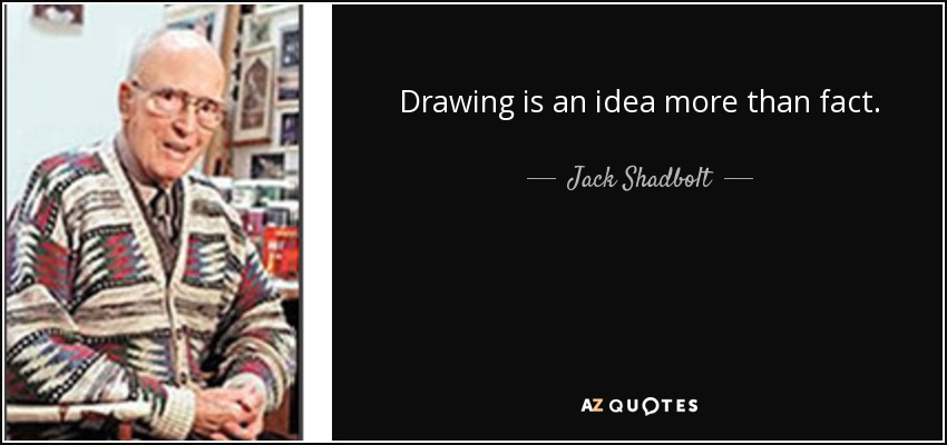 Drawing is an idea more than fact. - Jack Shadbolt