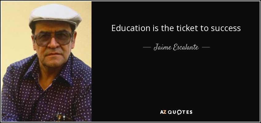 quotation on education and success