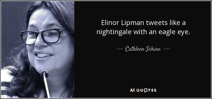 Elinor Lipman tweets like a nightingale with an eagle eye. - Cathleen Schine