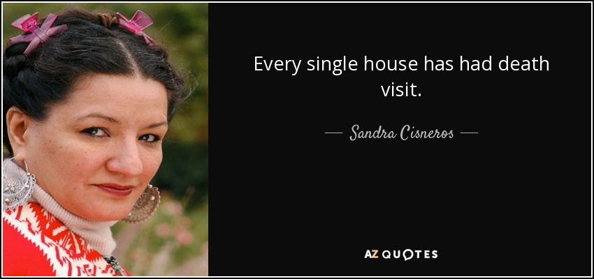 Every single house has had death visit. - Sandra Cisneros