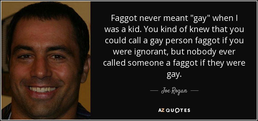 Faggot never meant 