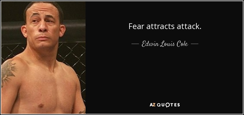 Fear attracts attack. - Edwin Louis Cole
