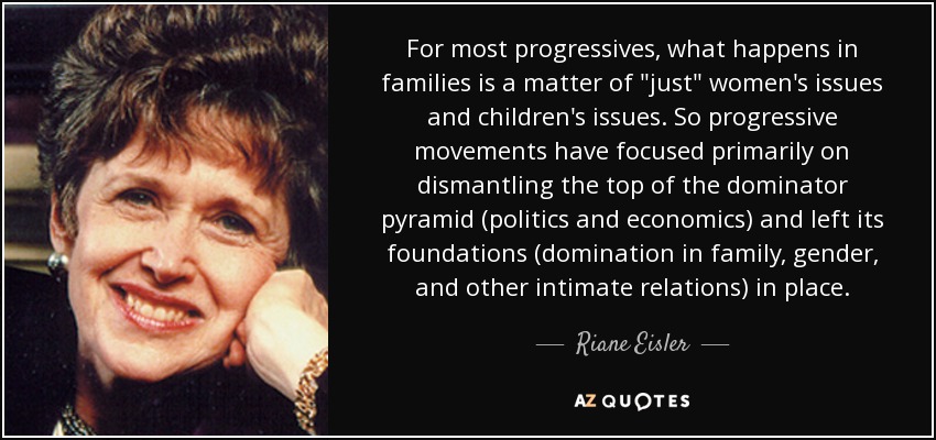 For most progressives, what happens in families is a matter of 