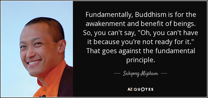 Fundamentally, Buddhism is for the awakenment and benefit of beings. So, you can't say, 